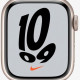 Apple Watch Nike Series 7 GPS 45mm Starlight Aluminium Case Pure Platinum/Black Nike Sport (MKNA3) 